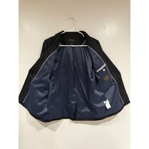 J.Crew Willa Blazer Black Italian Wool Blend Single Button Jacket 6P Nova Fides - Picture 3 of 9